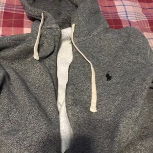 Grey polo hoodie
